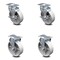 Service Caster 5 Inch Semi Steel Swivel Top Plate Caster Set with 2 Brakes 2 Rigid SCC SCC-20S515-SSR-TLB-2-R-2 - alternate 1